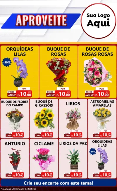 Modelo de Encarte para Encarte Grande com o tema Aproveite para Floricultura e jardim