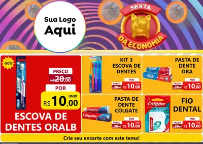 Modelo de Encarte para Encarte A4 Horizontal com o tema Sexta da Economia para Higiene Pessoal
