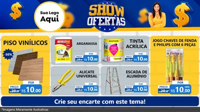 Modelo de TV para TV Horizontal com o tema Show de Ofertas para Material para Construção