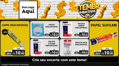 Modelo de TV para TV Horizontal com o tema Setembro Imbatível para Embalagens