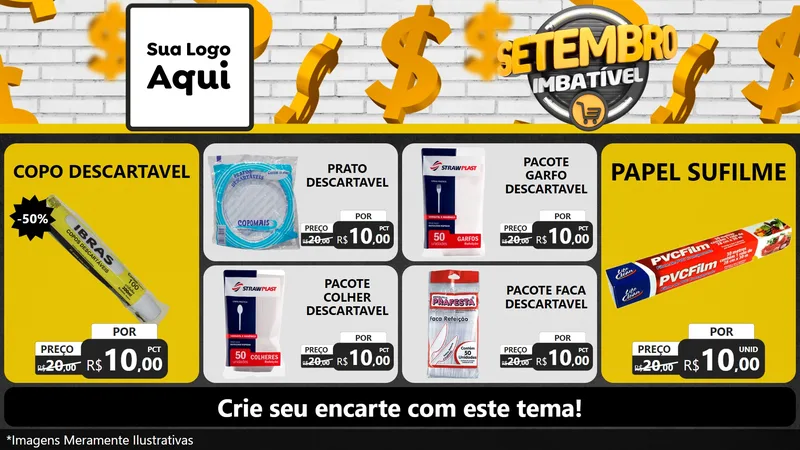 Modelo de TV para TV Horizontal com o tema Setembro Imbatível para Embalagens