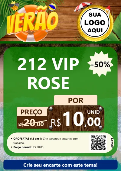 Modelo de Cartaz para Cartaz A4 Vertical com o tema Verão para Perfumes