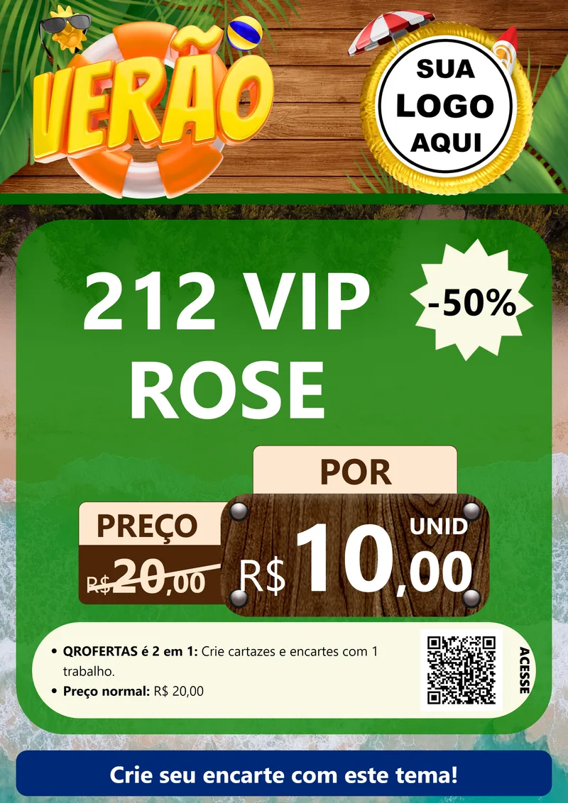Modelo de Cartaz para Cartaz A4 Vertical com o tema Verão para Perfumes