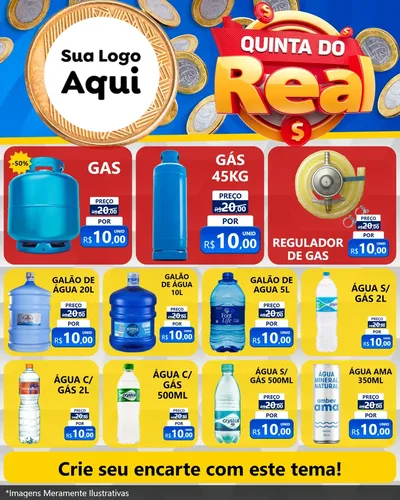 Modelo de Rede Social para Feed Instagram com o tema Quinta do Real para Água e gás