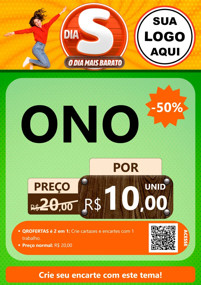 Modelo de Cartaz para Cartaz A4 Vertical com o tema Dia S - O Dia Mais Barato para Óticas