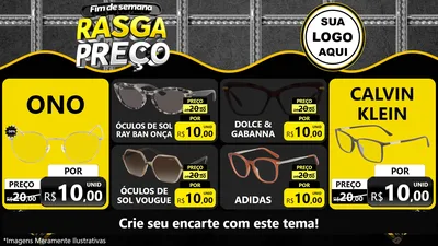 Modelo de TV para TV Horizontal com o tema Fim de Semana Rasga Preço para Óticas