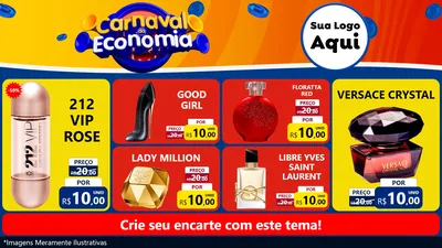 Modelo de TV para TV Horizontal com o tema Carnaval da Economia para Perfumes