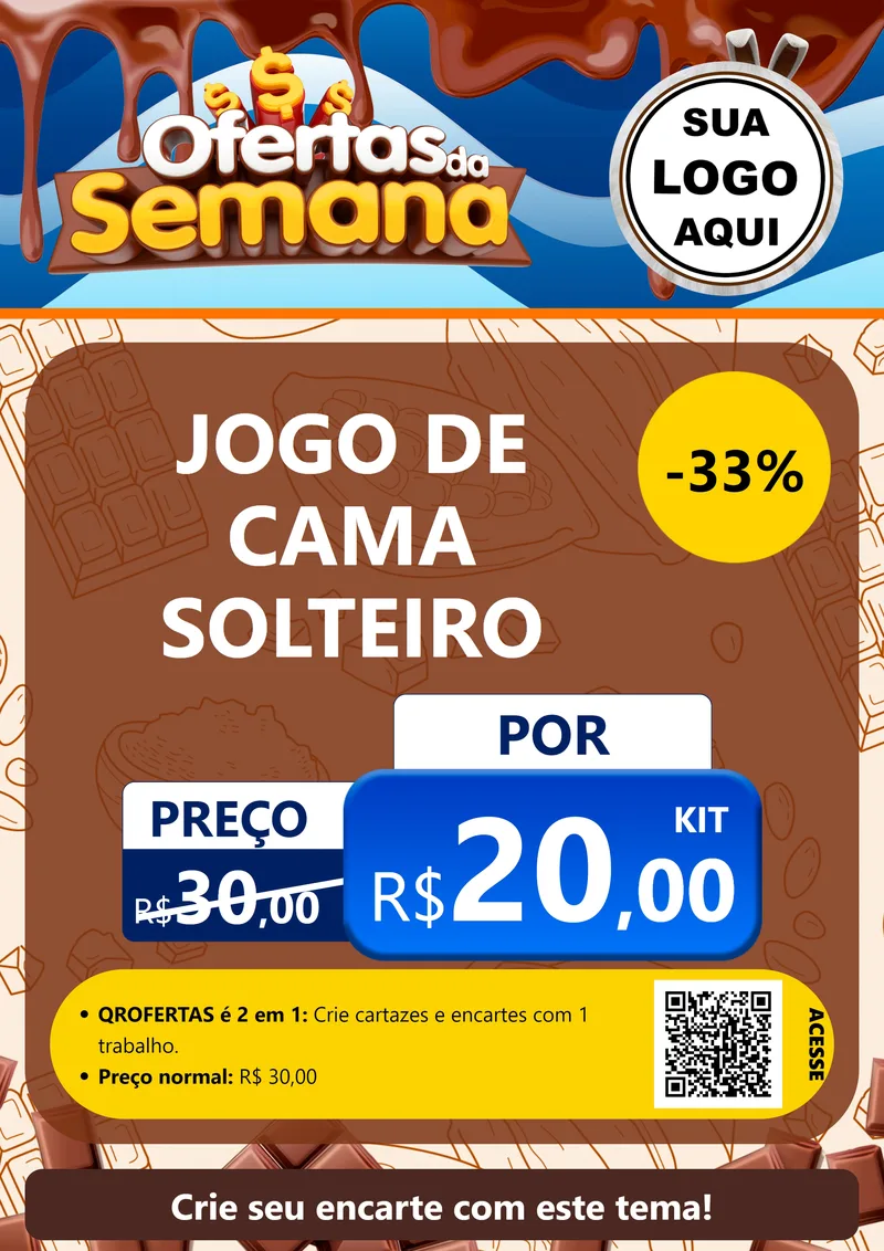 Modelo de Cartaz para Cartaz A4 Vertical com o tema Ofertas da Semana - Páscoa para Cama, Mesa e Banho