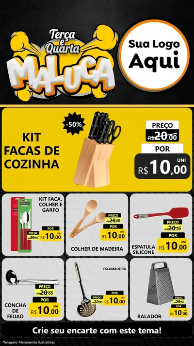 Modelo de Rede Social para Stories com o tema Terça e Quarta Maluca para Utilidades Domésticas