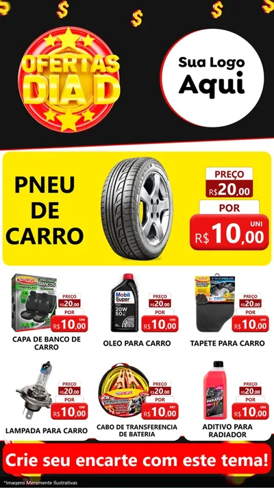 Modelo de Rede Social para Stories com o tema Dia D para Auto peças