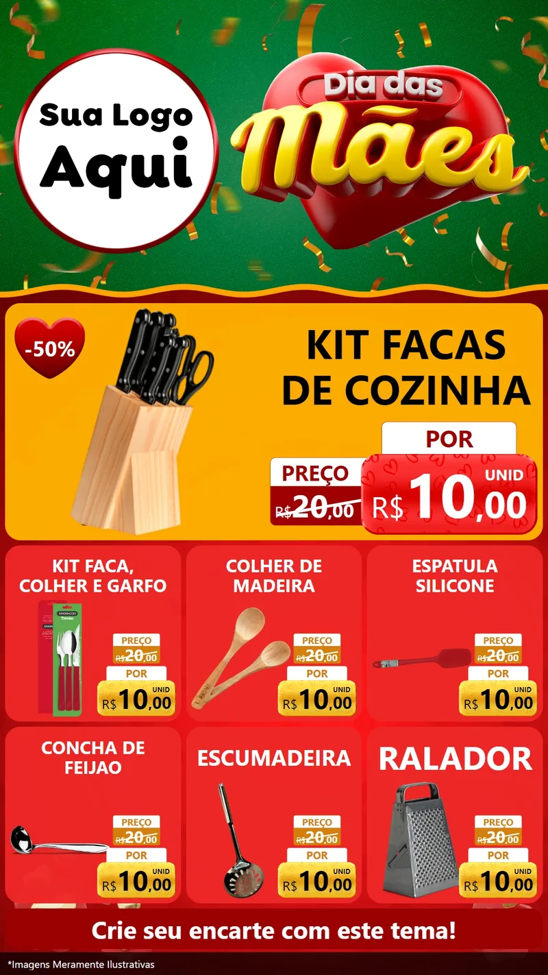 Modelo de Rede Social para Stories com o tema Dia das Mães para Utilidades Domésticas
