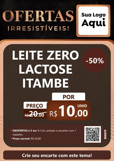Modelo de Cartaz para Cartaz A4 Vertical com o tema Ofertas Irresistíveis! para Frios e Laticínios