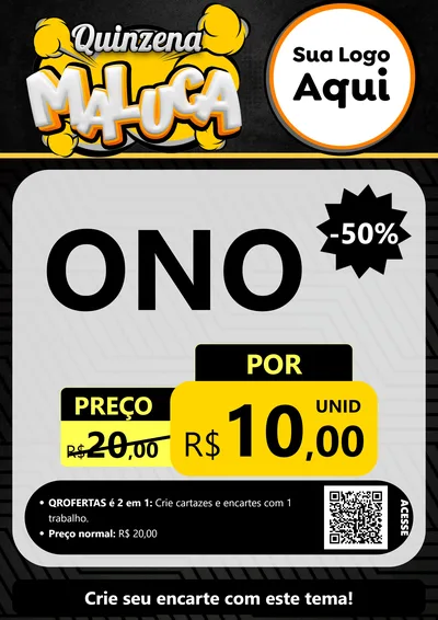 Modelo de Cartaz para Cartaz A4 Vertical com o tema Quinzena Maluca para Óticas