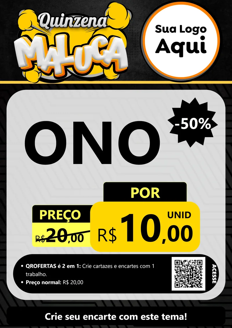 Modelo de Cartaz para Cartaz A4 Vertical com o tema Quinzena Maluca para Óticas