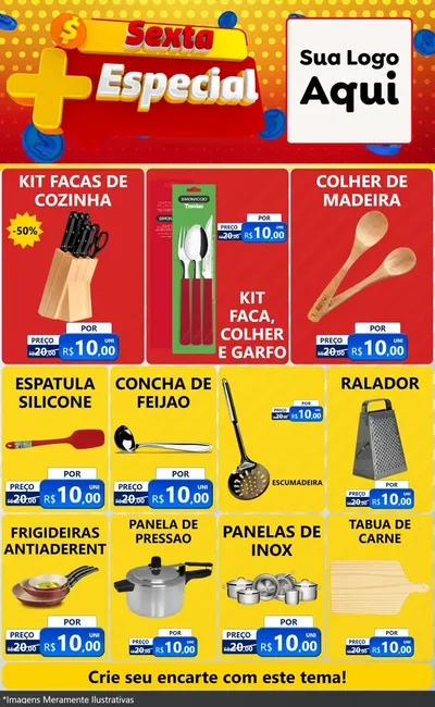 Modelo de Encarte para Encarte Grande com o tema Sexta Mais Especial para Utilidades Domésticas