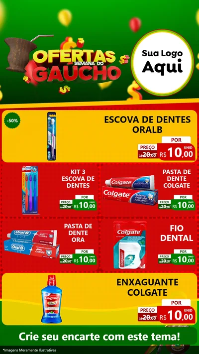 Modelo de TV para TV Vertical com o tema Ofertas Semana Do Gaúcho para Higiene Pessoal