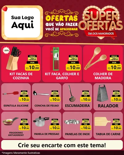 Modelo de Rede Social para Feed Instagram com o tema Dia dos Namorados para Utilidades Domésticas