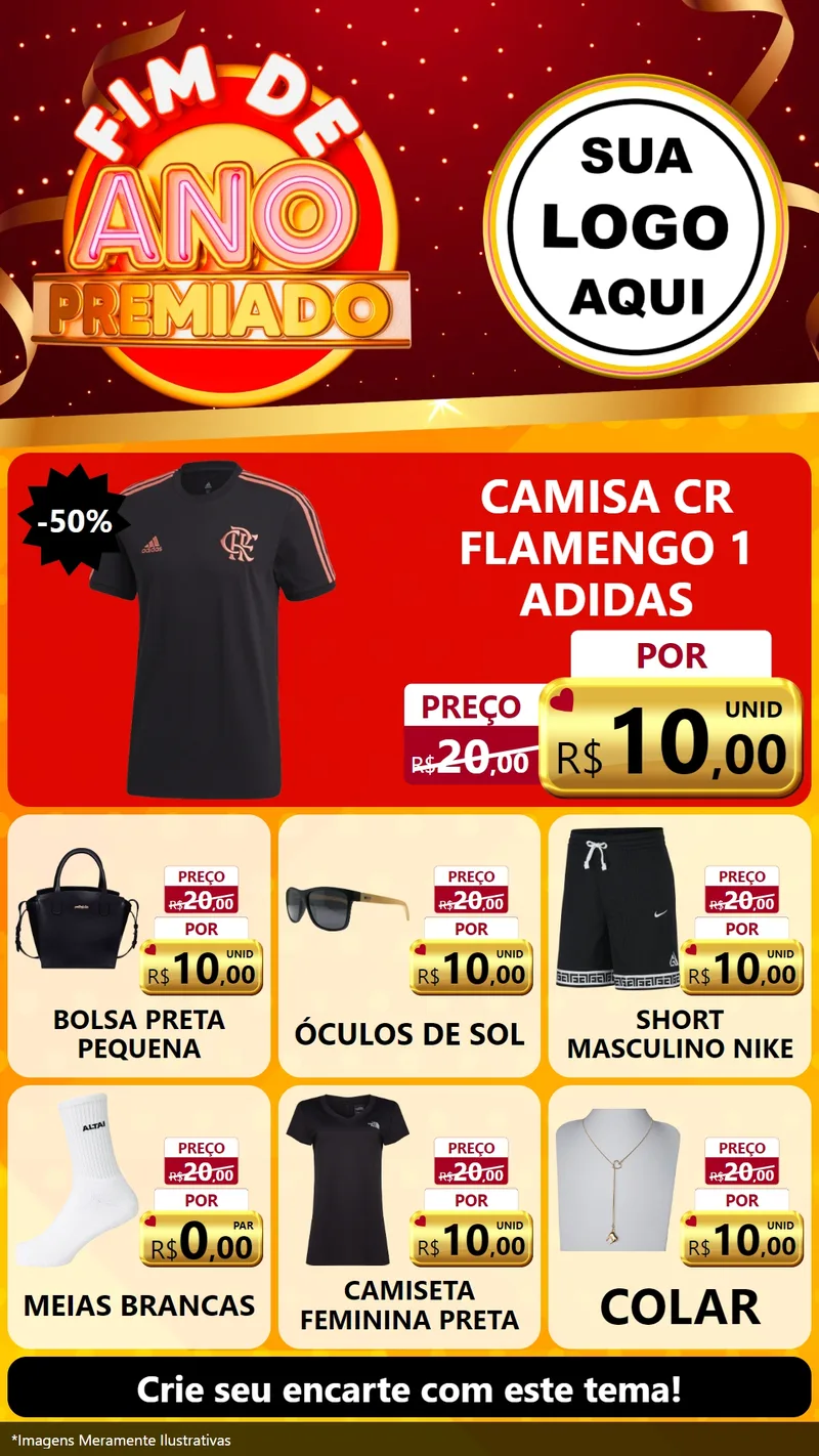 Modelo de Rede Social para Stories com o tema Fim de Ano Premiado para Roupas e acessórios