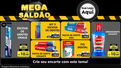 Modelo de TV para TV Horizontal com o tema Mega Saldão para Higiene Pessoal
