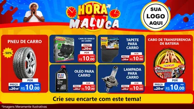 Modelo de TV para TV Horizontal com o tema Hora Maluca para Auto peças