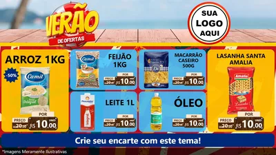 Modelo de TV para TV Horizontal com o tema Verão de Ofertas para Supermercado