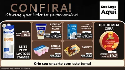 Modelo de TV para TV Horizontal com o tema Confira! Ofertas que irão te surpreender! para Frios e Laticínios