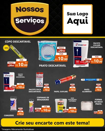 Modelo de Rede Social para Feed Instagram com o tema Nossos Serviços para Embalagens