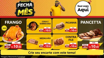 Modelo de TV para TV Horizontal com o tema Operação Fecha Mês para Assados