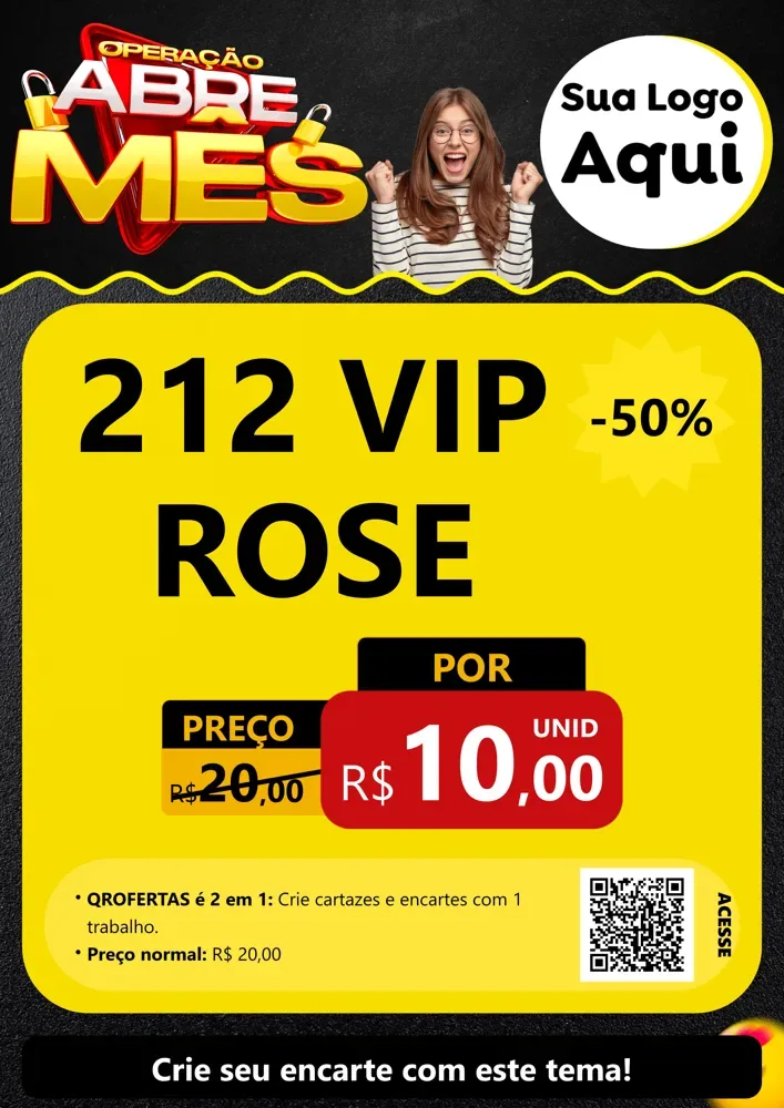 Modelo de Cartaz para Cartaz A4 Vertical com o tema Operação Abre Mês para Perfumes