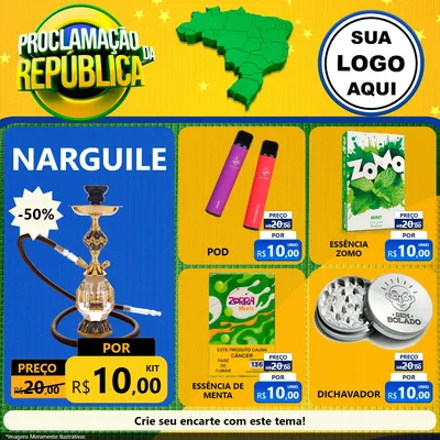 Modelo de Rede Social para Feed Facebook com o tema Proclamação da República para Tabacaria