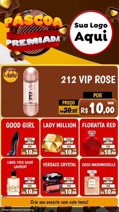 Modelo de Rede Social para Stories com o tema Páscoa Premiada para Perfumes
