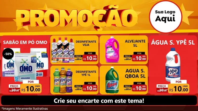 Modelo de TV para TV Horizontal com o tema Promoção para Produtos de Limpeza