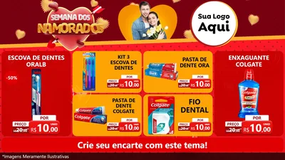 Modelo de TV para TV Horizontal com o tema Semana dos Namorados para Higiene Pessoal