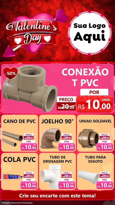 Modelo de Rede Social para Stories com o tema Valentine's Day para Tubos e conexões