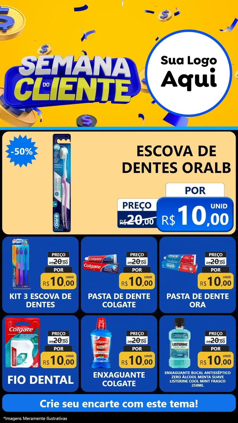 Modelo de Rede Social para Stories com o tema Semana do Cliente para Higiene Pessoal