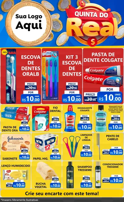 Modelo de Encarte para Encarte Grande com o tema Quinta do Real para Higiene Pessoal