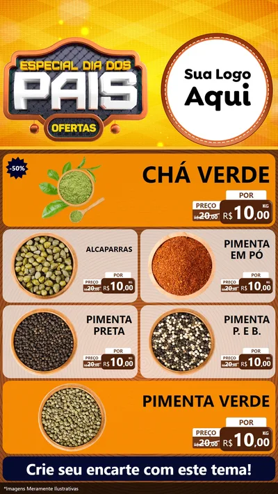Modelo de TV para TV Vertical com o tema Especial Dia dos Pais para Produtos Naturais