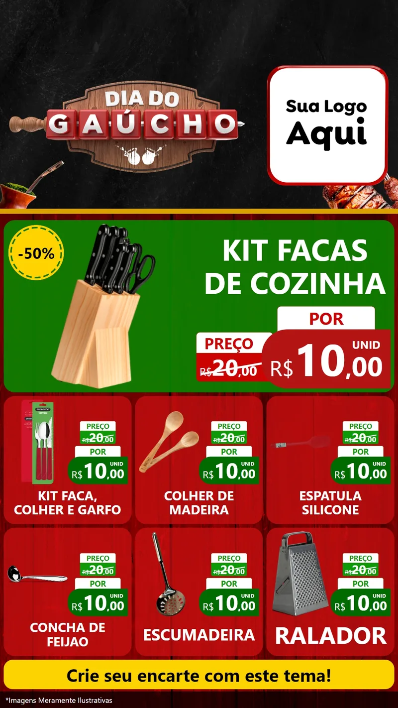 Modelo de Rede Social para Stories com o tema Dia do Gaúcho para Utilidades Domésticas