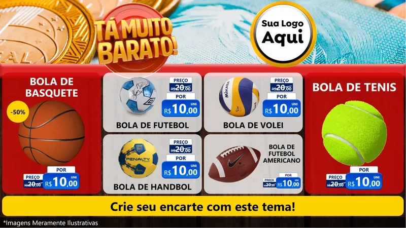 Modelo de TV para TV Horizontal com o tema Está Muito Barato para Artigos Esportivos