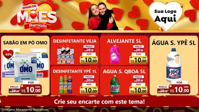 Modelo de TV para TV Horizontal com o tema Semana das Mães Premiada para Produtos de Limpeza