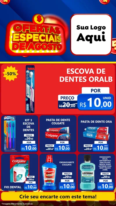 Modelo de Rede Social para Stories com o tema Ofertas Especiais de Agosto para Higiene Pessoal