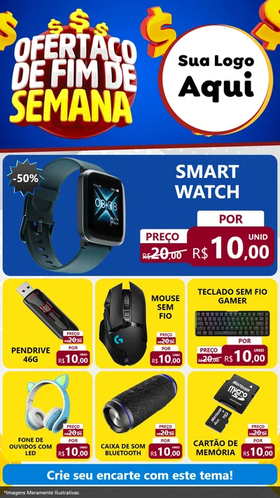 Modelo de Rede Social para Stories com o tema Ofertaço de Fim de Semana para Informática