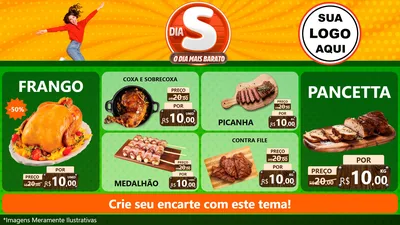 Modelo de TV para TV Horizontal com o tema Dia S - O Dia Mais Barato para Assados
