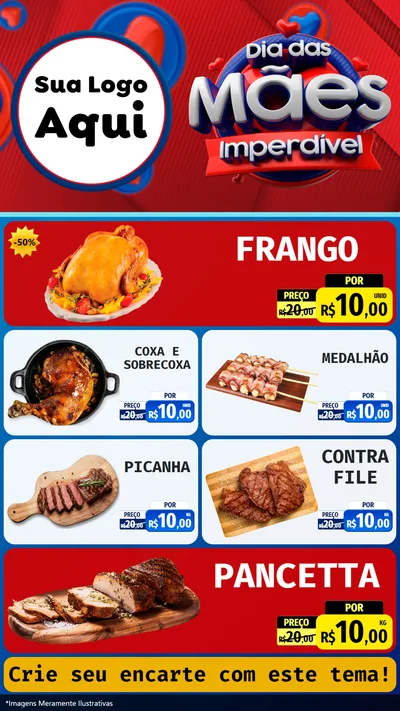 Modelo de TV para TV Vertical com o tema Dia Das Mães Imperdível para Assados