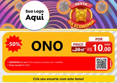 Modelo de Cartaz para Cartaz A4 Horizontal com o tema Sexta da Economia para Óticas