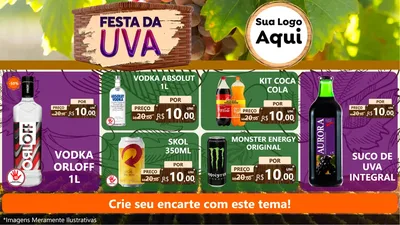 Modelo de TV para TV Horizontal com o tema Festa da Uva para Distribuidora de bebidas