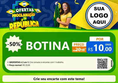 Modelo de Cartaz para Cartaz A4 Horizontal com o tema Ofertas Proclamação da República para Agropecuária