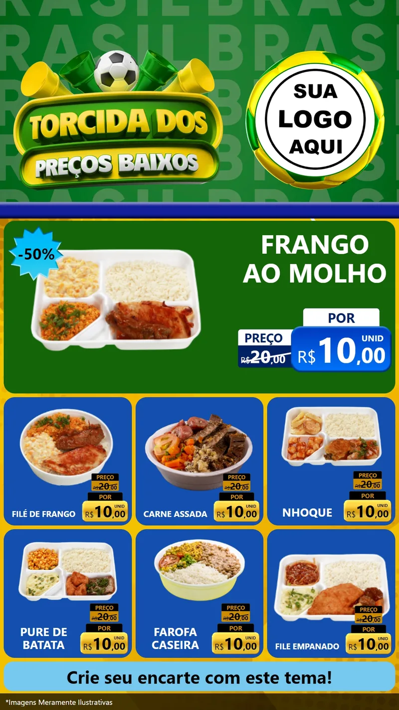 Modelo de Rede Social para Stories com o tema Torcida dos Preços Baixos para Restaurante