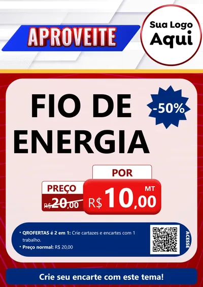 Modelo de Cartaz para Cartaz A4 Vertical com o tema Aproveite para Materiais Elétricos