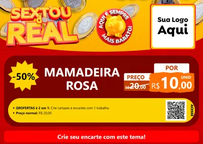Modelo de Cartaz para Cartaz A4 Horizontal com o tema Sextou do Real para Bebês